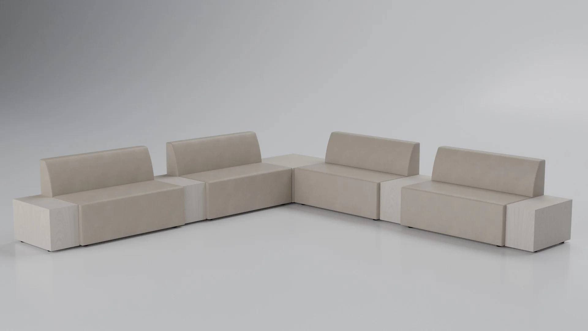 Commercial modular seating from the AA1 100 collection by Cria Furniture